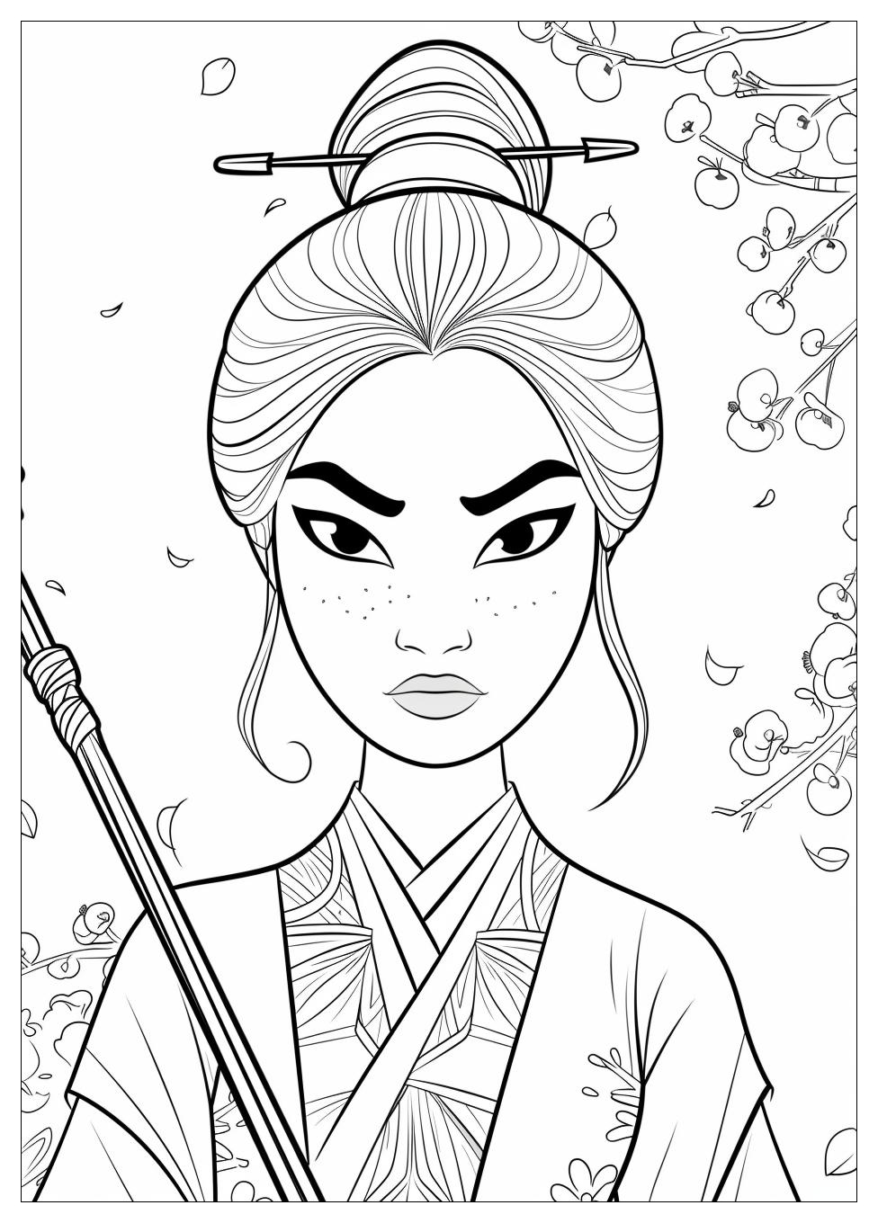 Mulan Coloring Pages-14