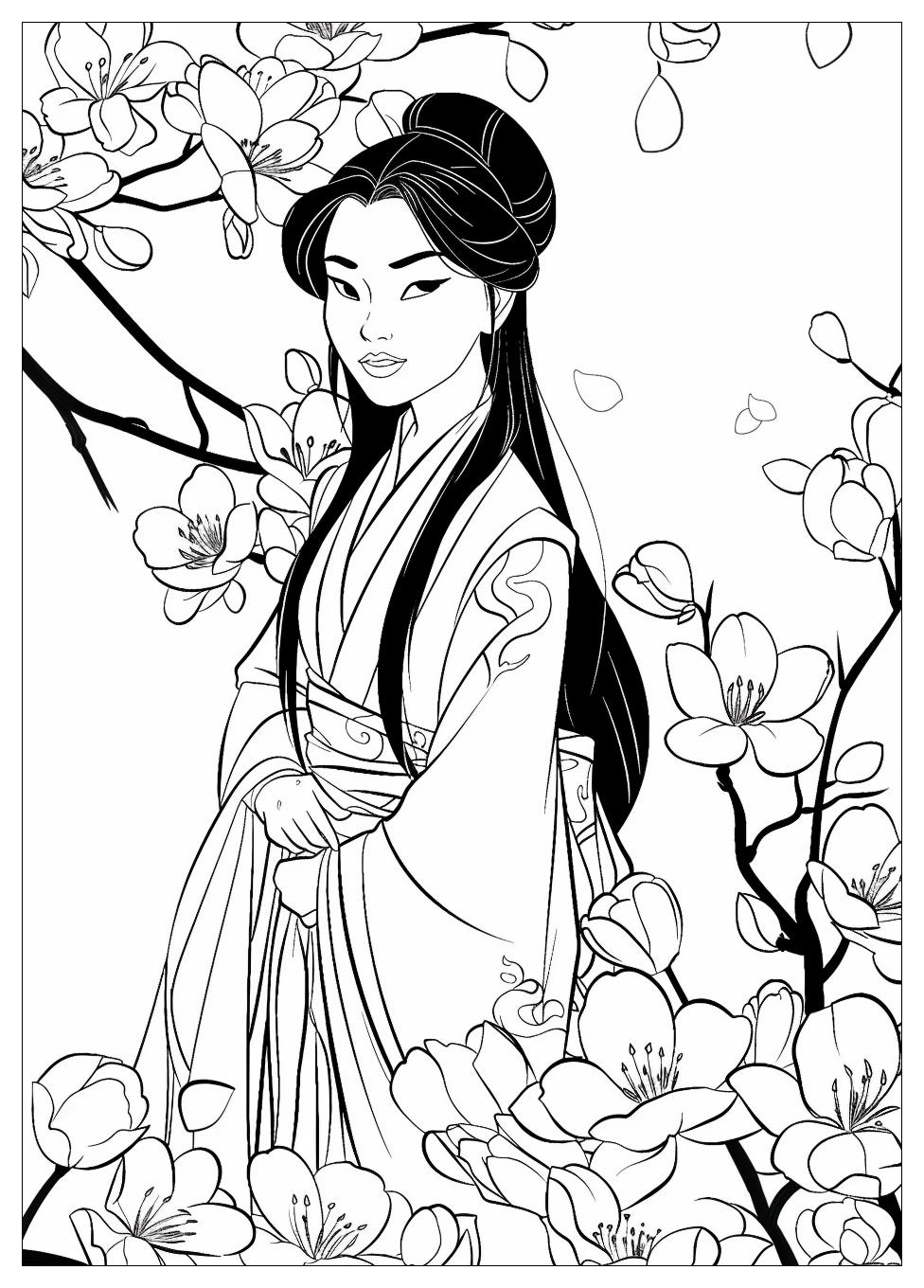 Mulan Coloring Pages-8