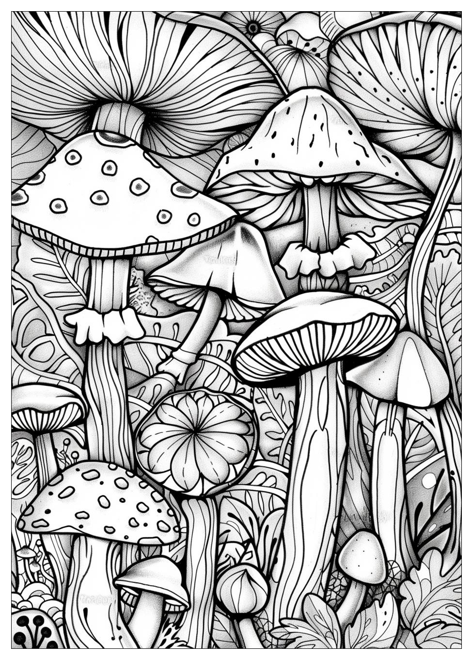 Mushroom Coloring Pages-17