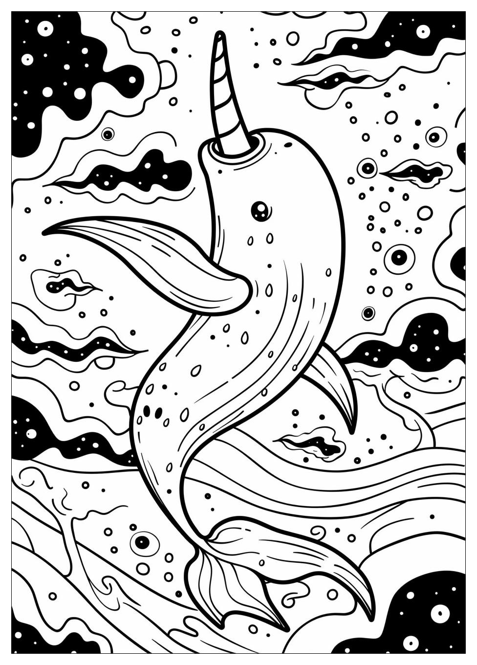 Narwhal Coloring Pages-1