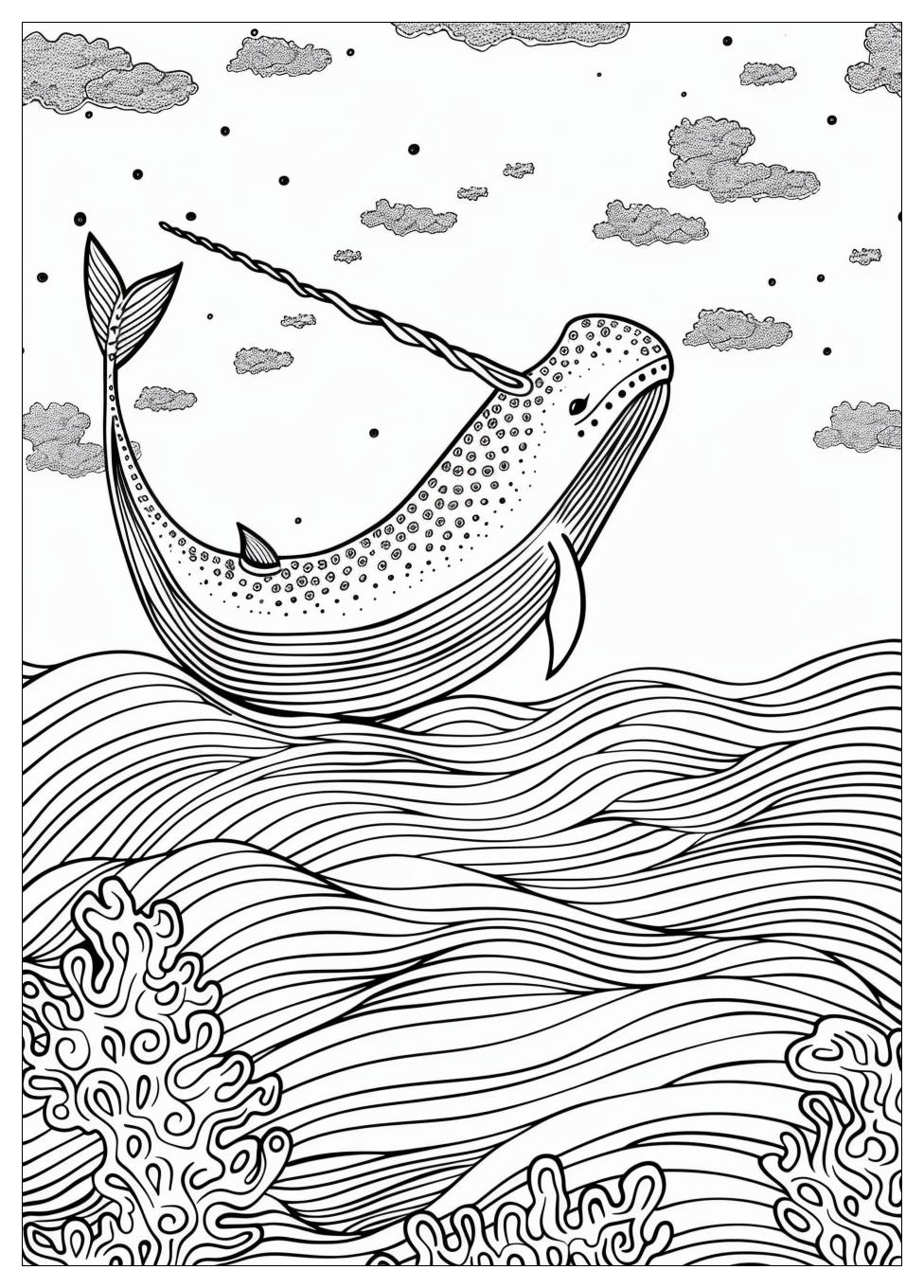 Narwhal Coloring Pages-11