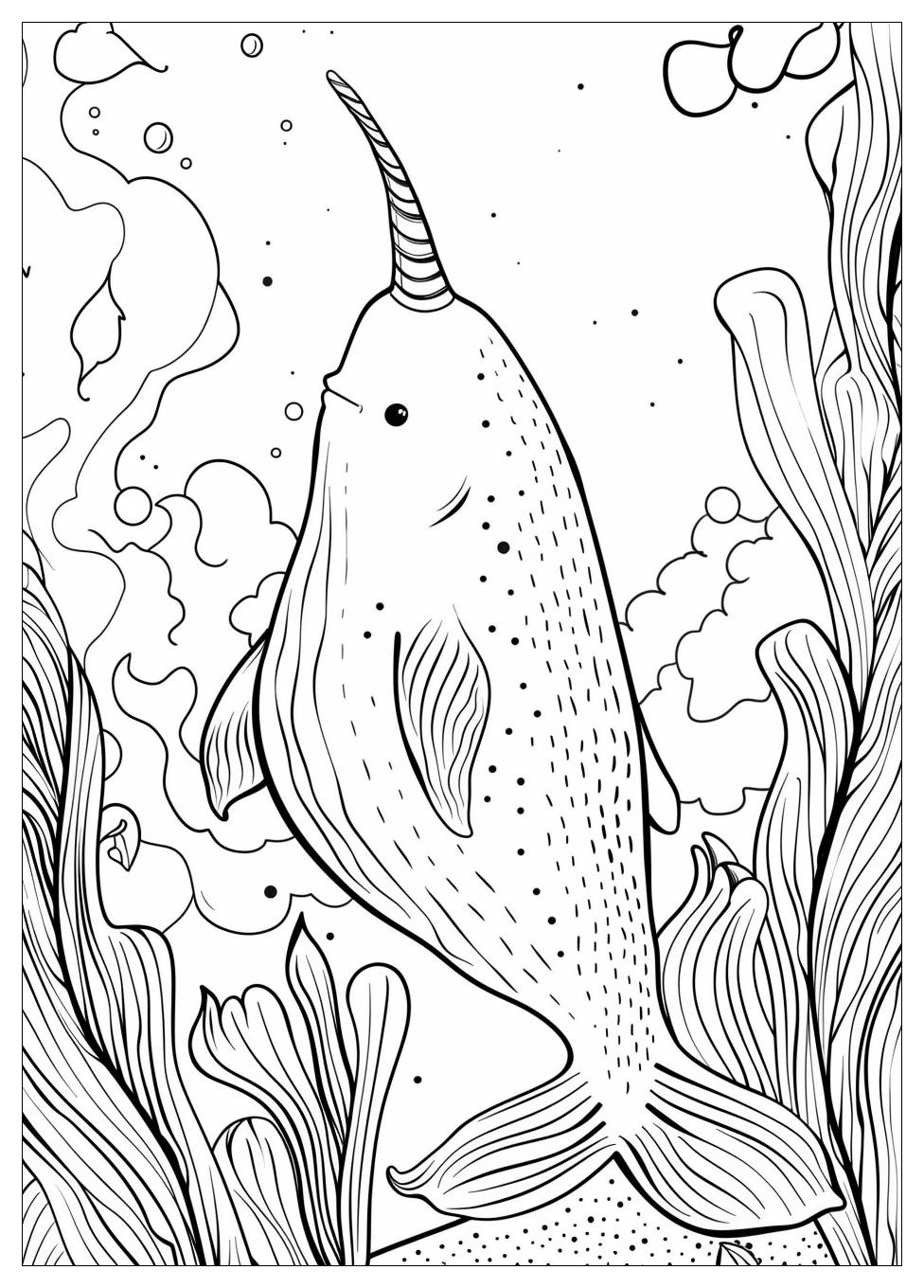 Narwhal Coloring Pages-12