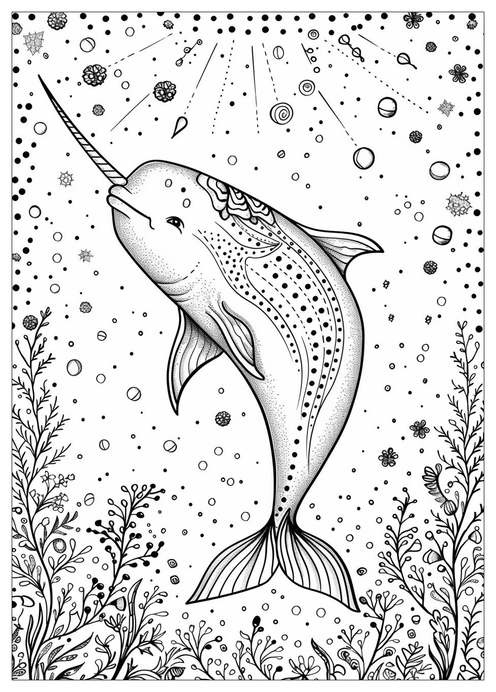 Narwhal Coloring Pages-14