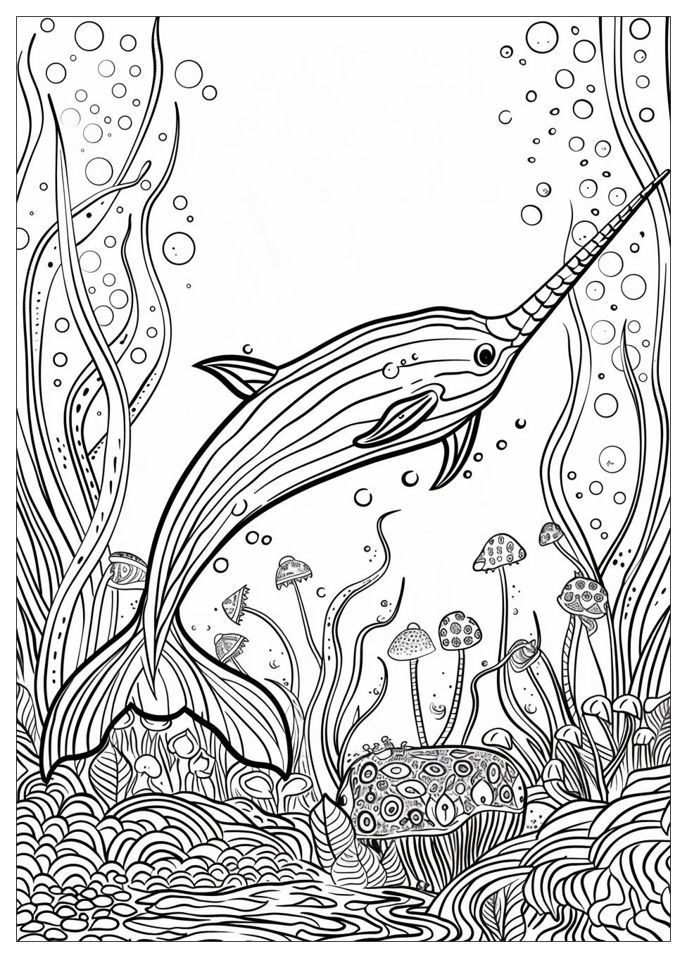 Narwhal Coloring Pages-18