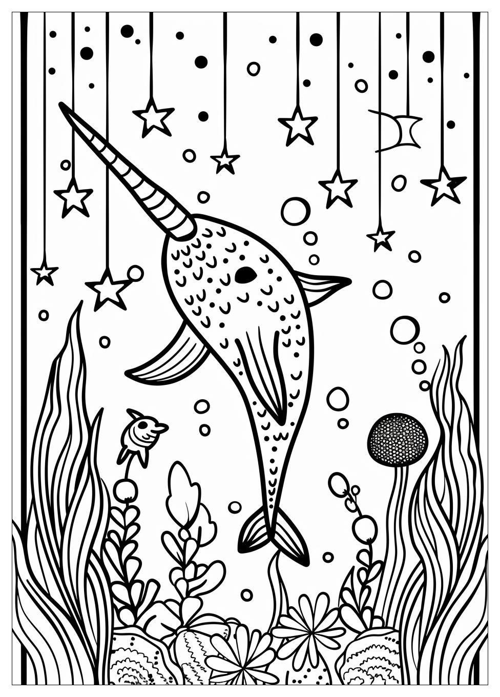 Narwhal Coloring Pages-5