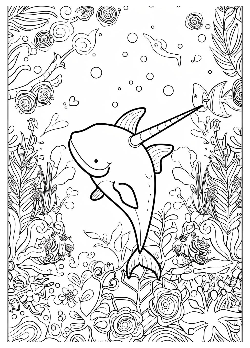 Narwhal Coloring Pages-6