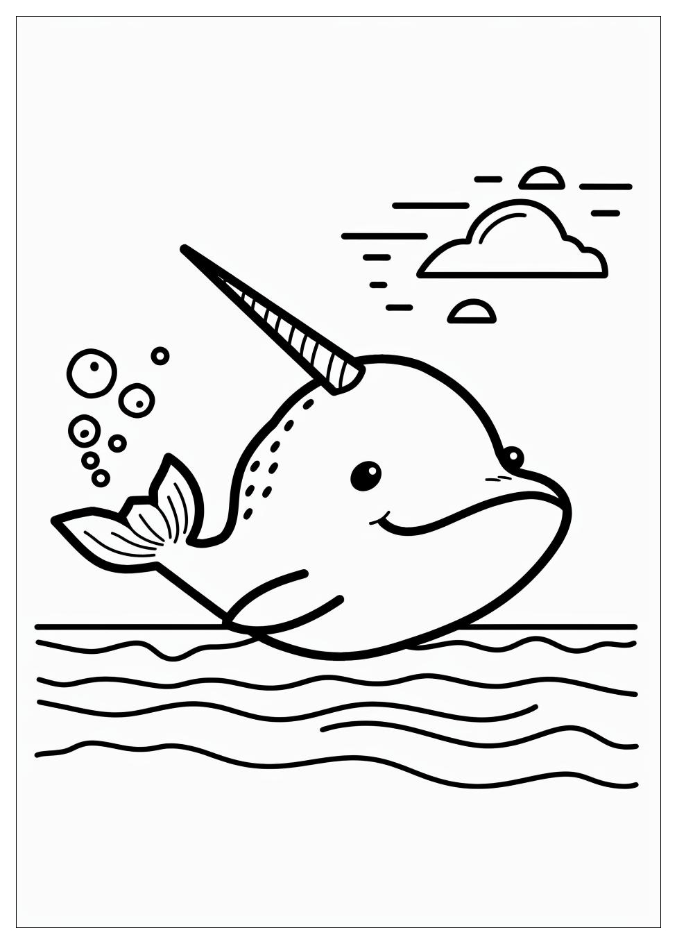 Narwhal Coloring Pages-7