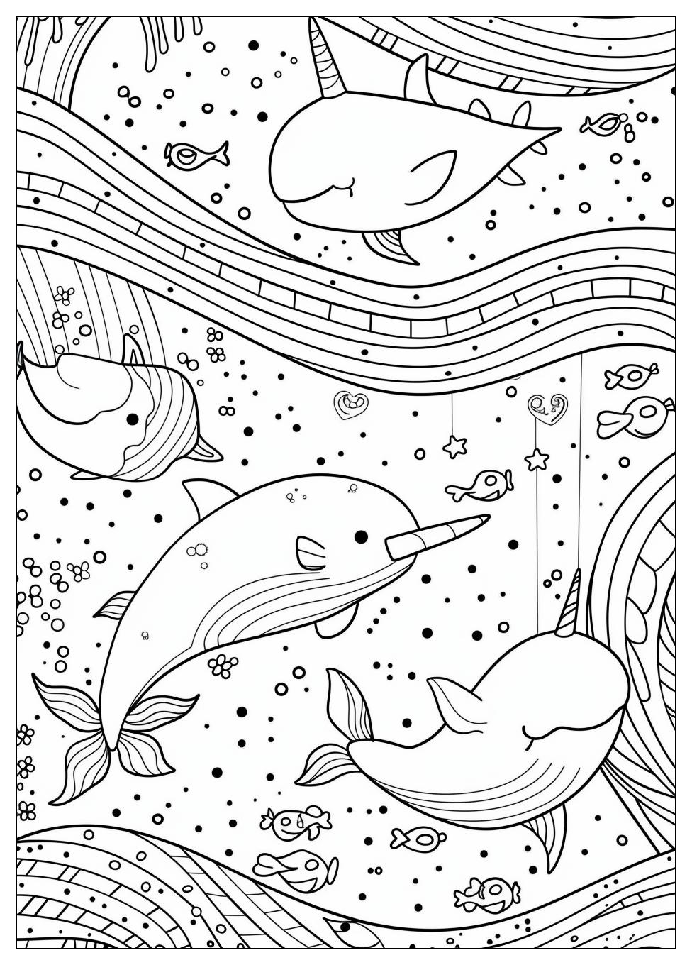 Narwhal Coloring Pages-9