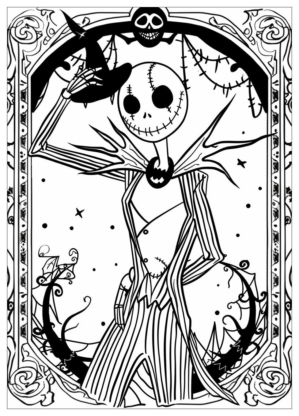 Nightmare Before Christmas Coloring Pages-1