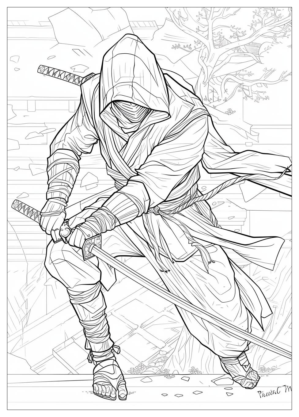 Ninja Coloring Pages-13