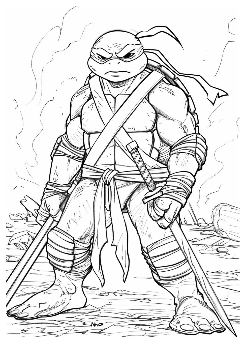 Ninja Turtles Coloring Pages-17