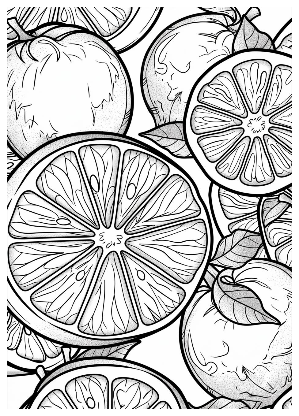 Orange Fruit Coloring Pages-3