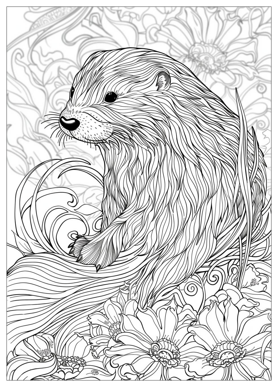 Otter Coloring Pages-13