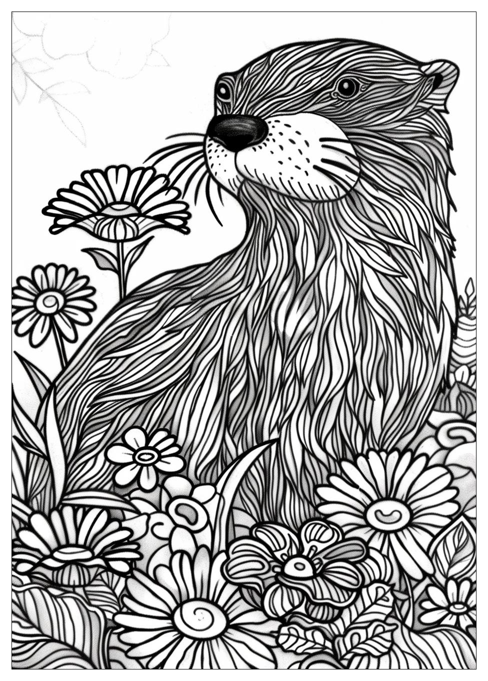 Otter Coloring Pages-16