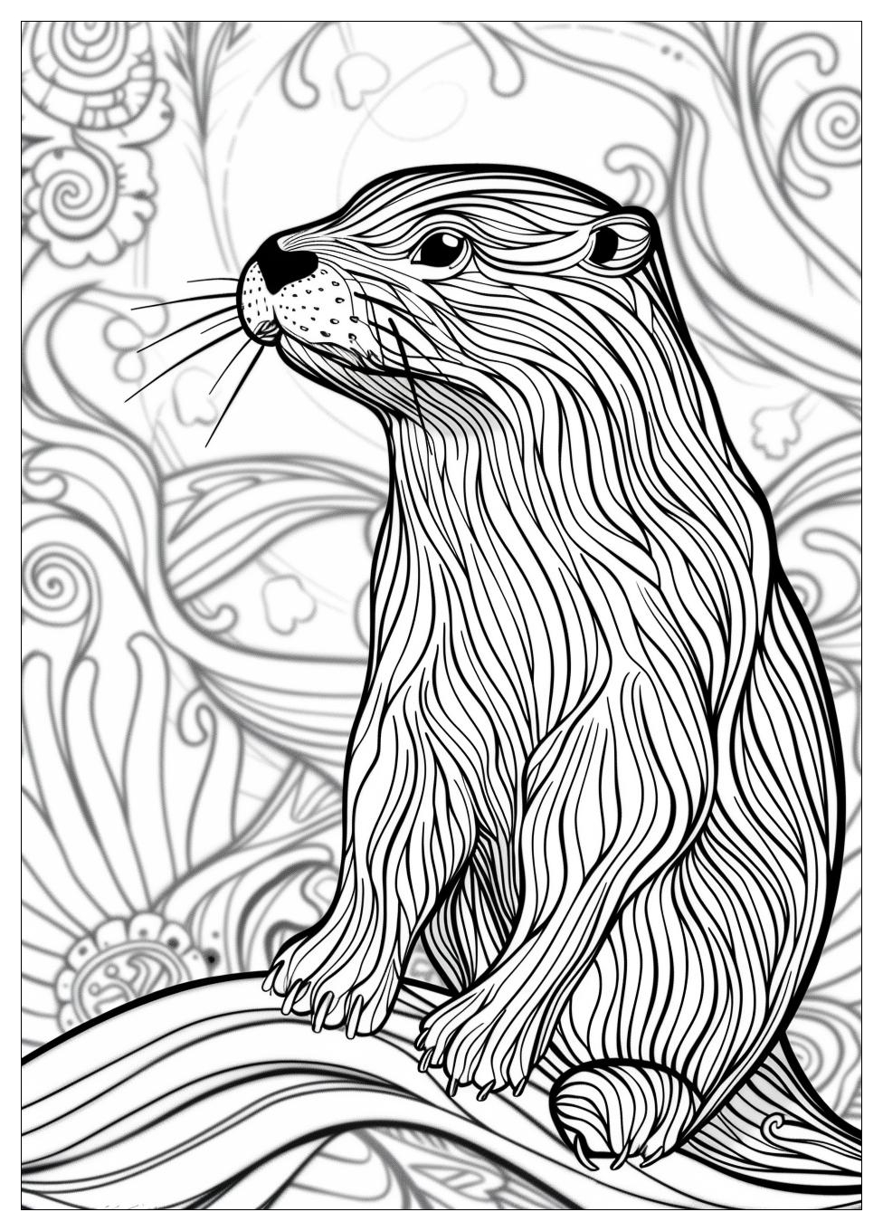 Otter Coloring Pages-7