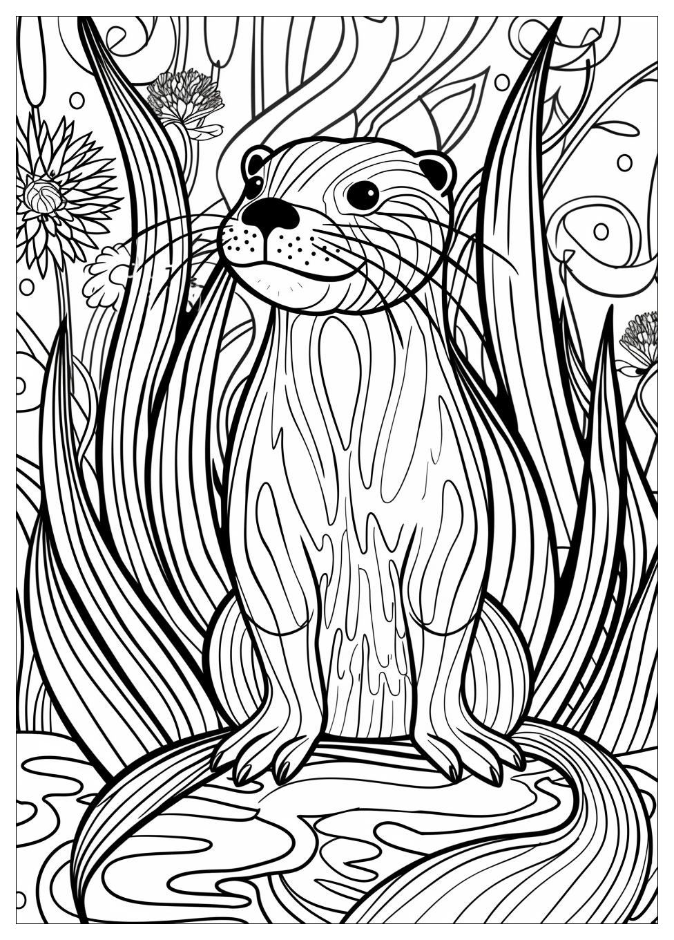 Otter Coloring Pages-8