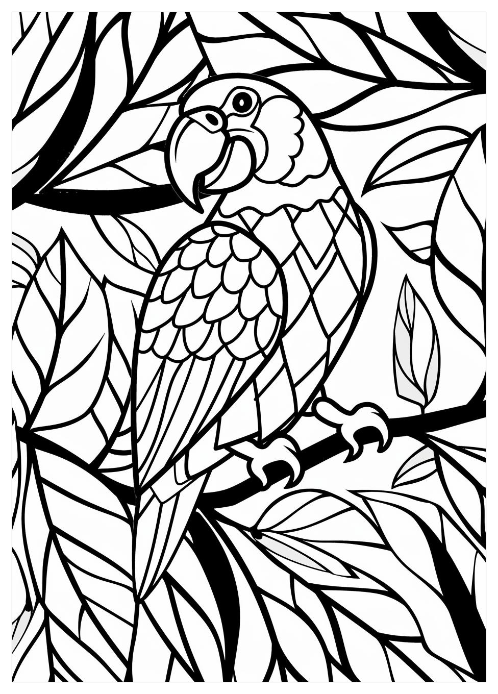 Parrot Coloring Pages-1