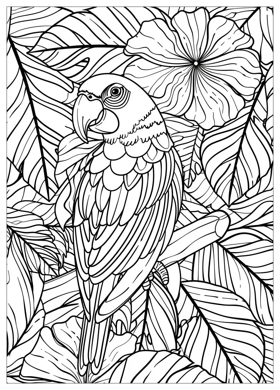 Parrot Coloring Pages-17