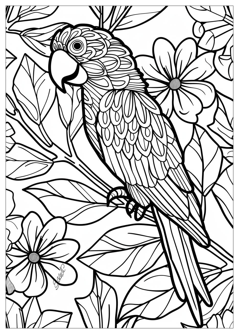 Parrot Coloring Pages-6