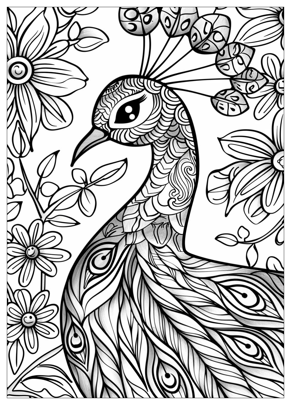 Peacock Coloring Pages-1