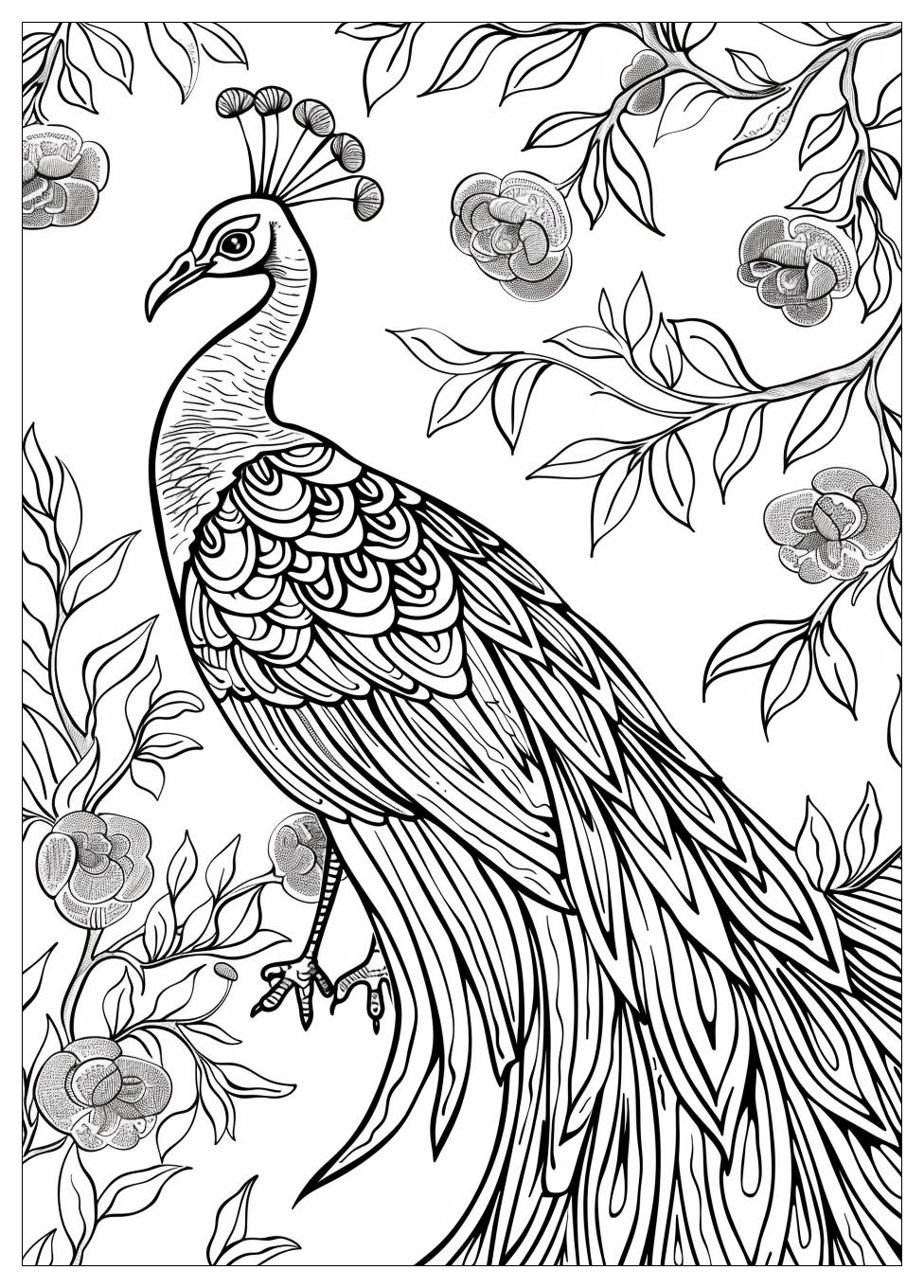 Peacock Coloring Pages-11