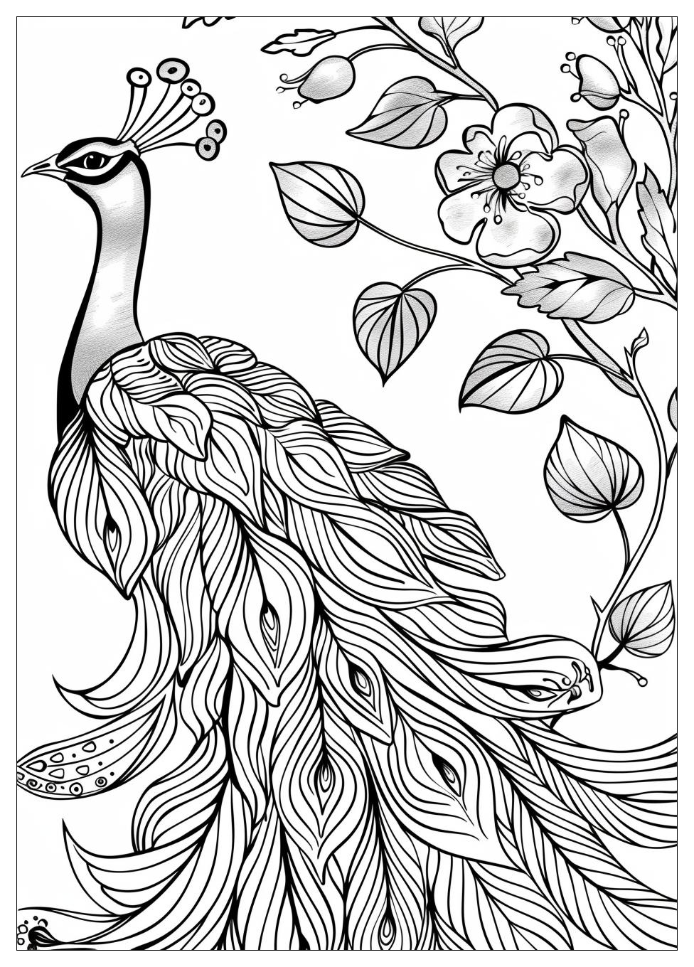 Peacock Coloring Pages-14