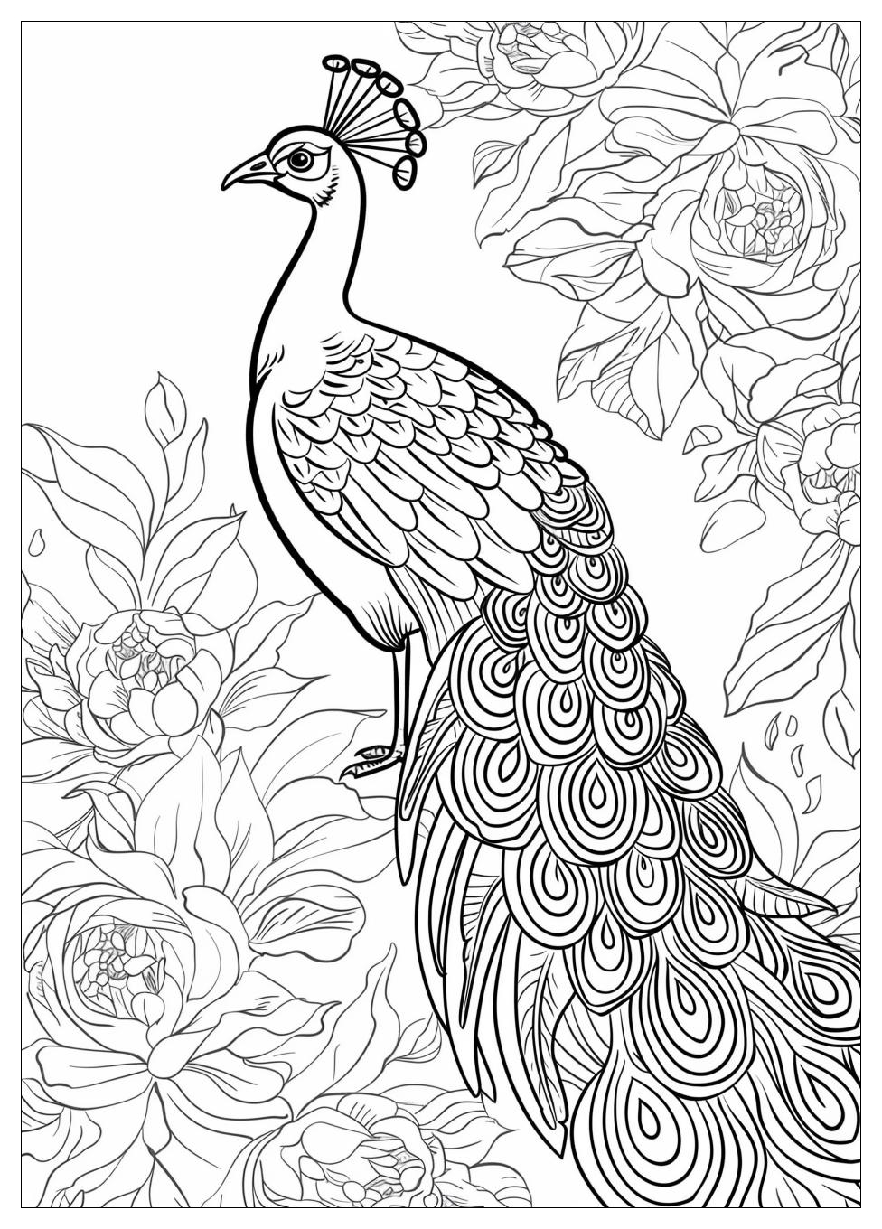 Peacock Coloring Pages-17