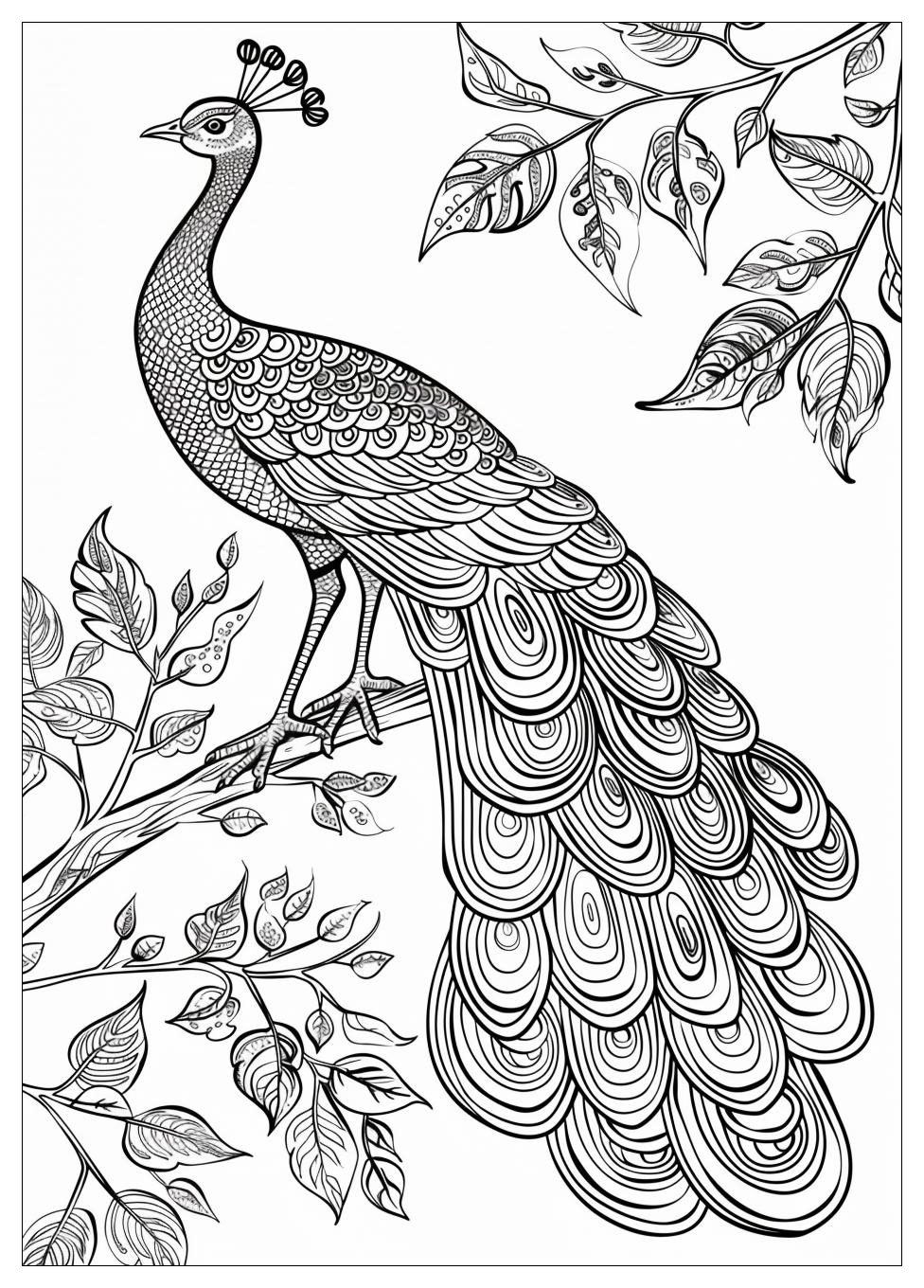 Peacock Coloring Pages-18