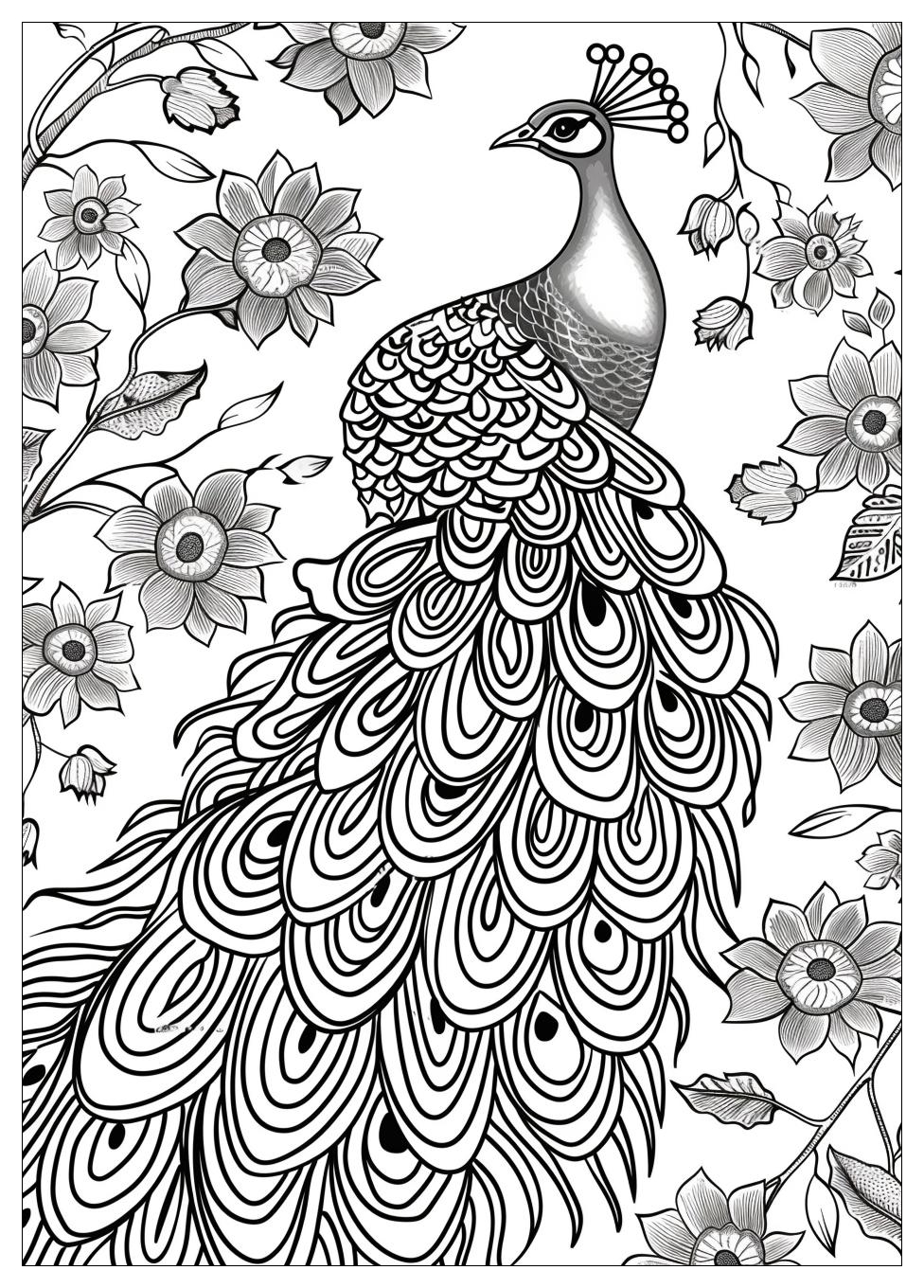 Peacock Coloring Pages-20