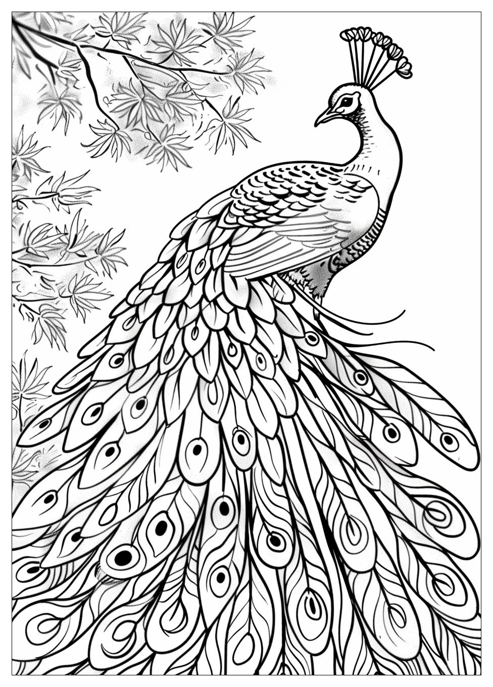 Peacock Coloring Pages-4