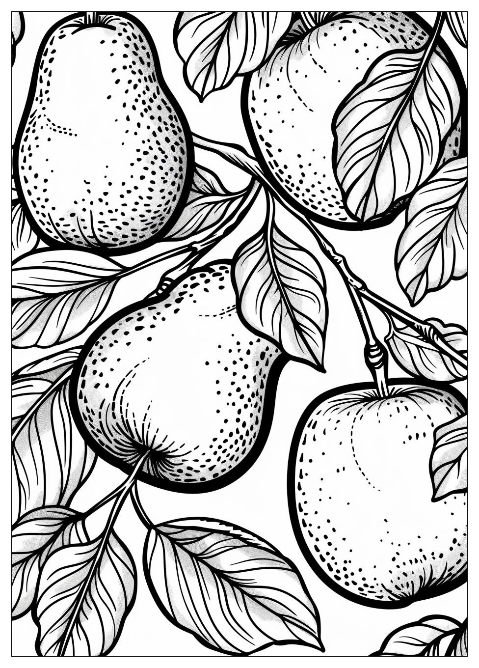 Pear Coloring Pages-19