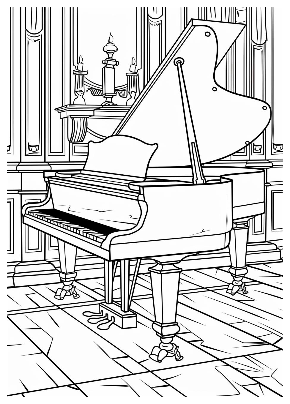 Piano Coloring Pages-1