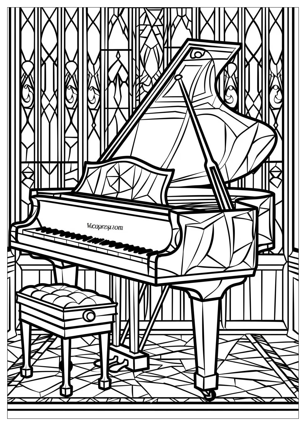 Piano Coloring Pages-10