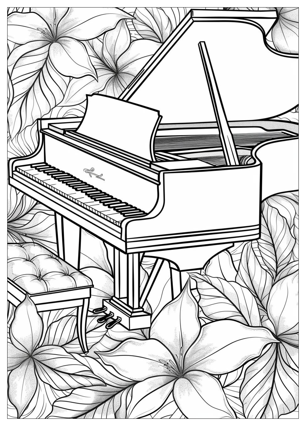 Piano Coloring Pages-11