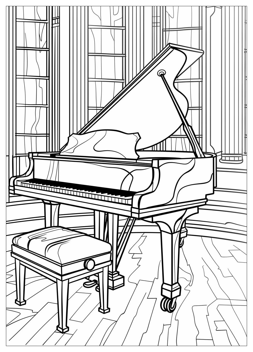 Piano Coloring Pages-12