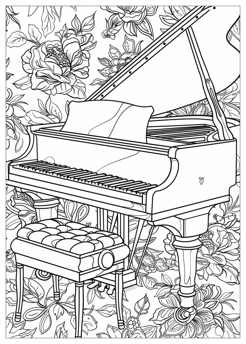 Piano Coloring Pages-15