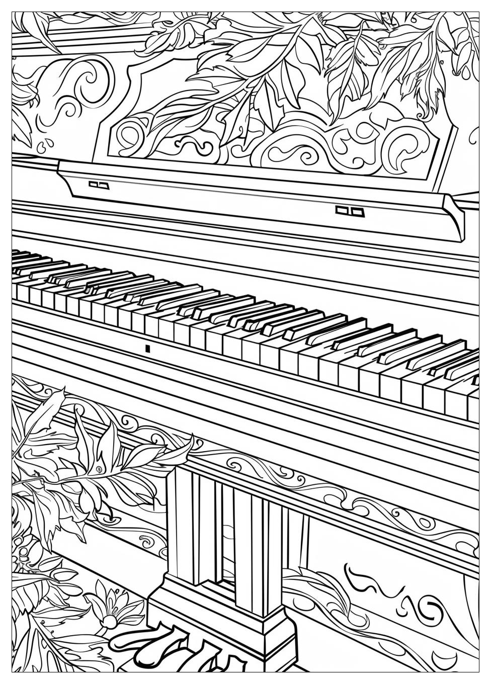 Piano Coloring Pages-16