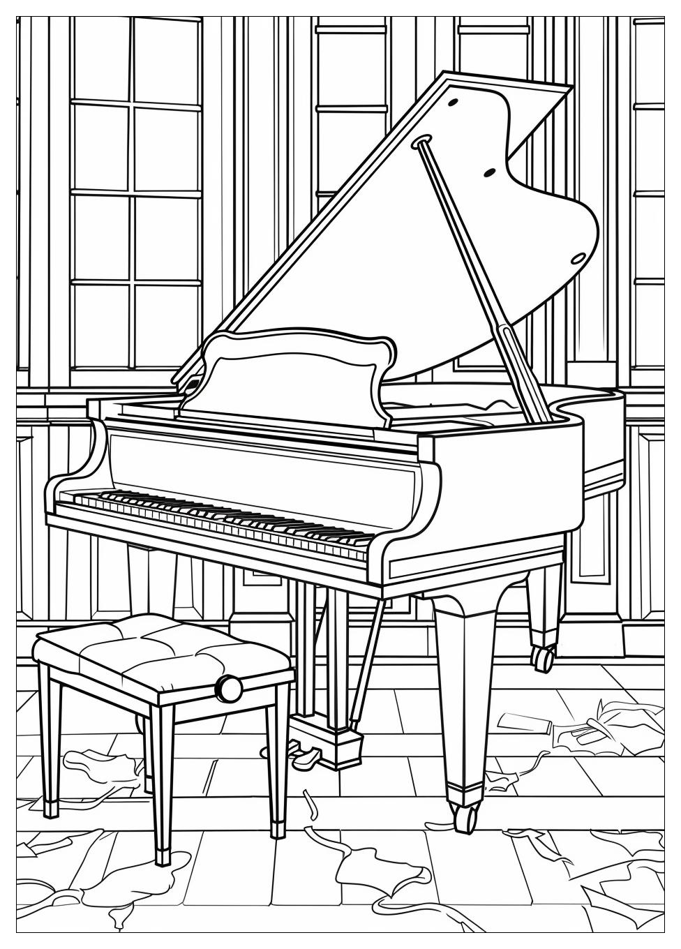 Piano Coloring Pages-17