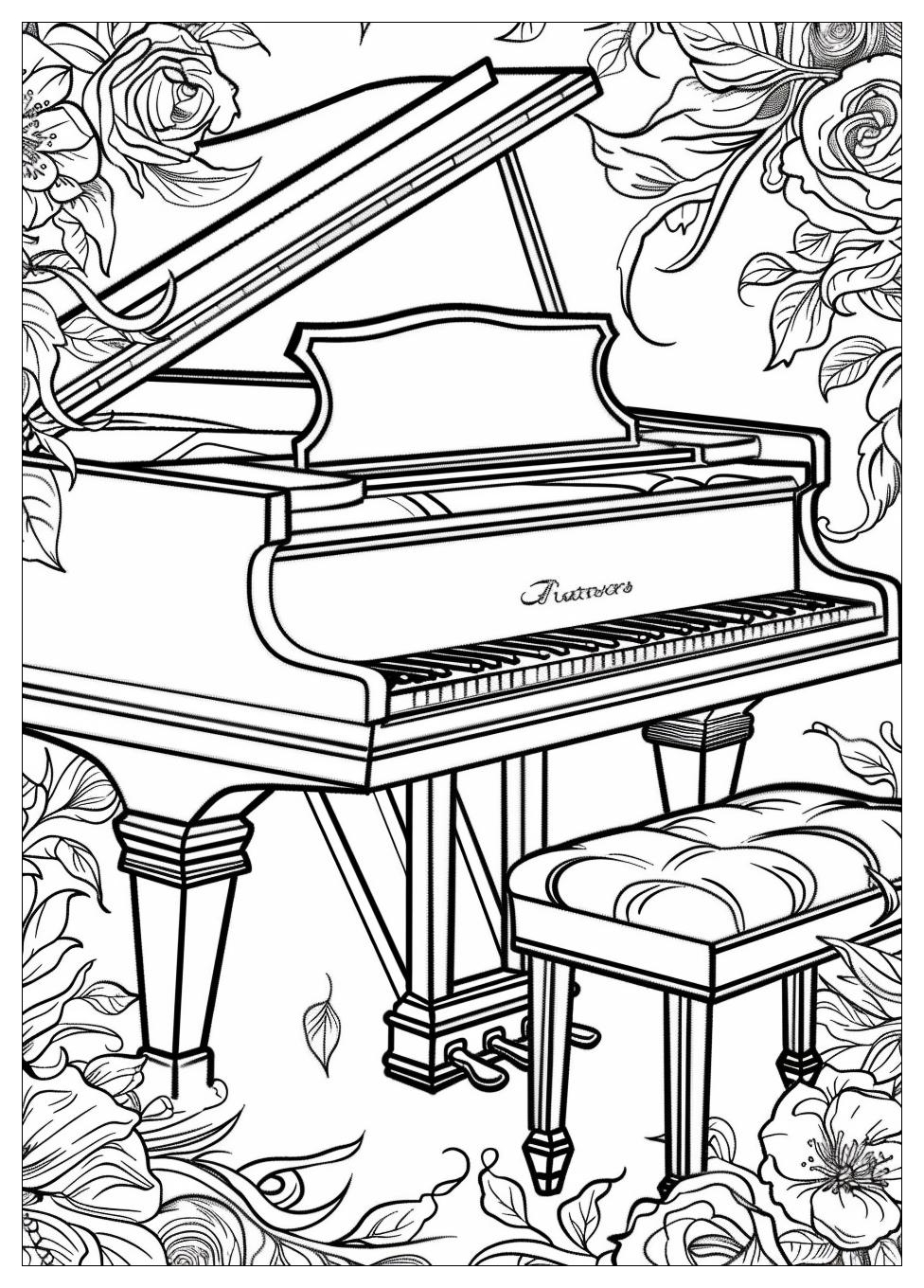 Piano Coloring Pages-18