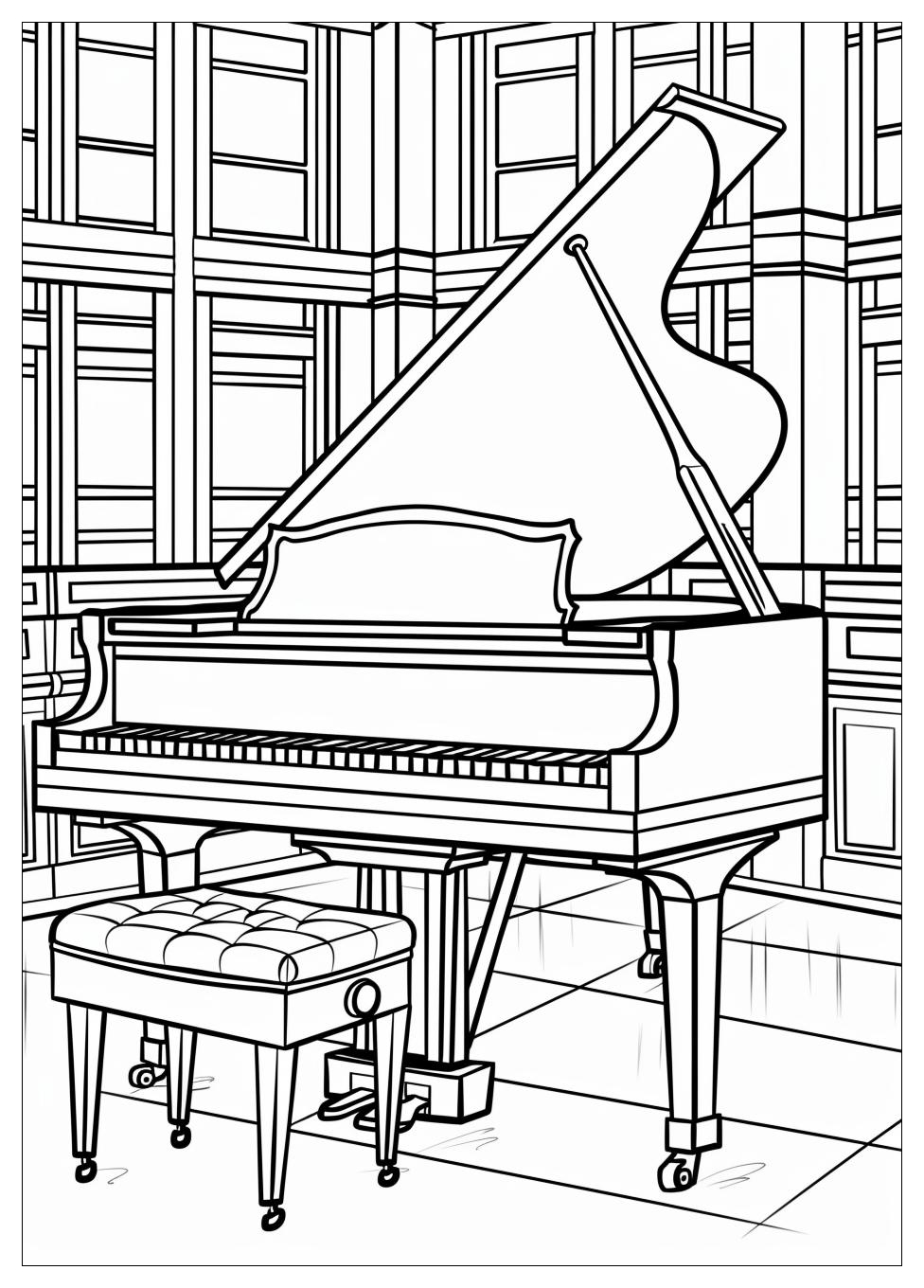 Piano Coloring Pages-2