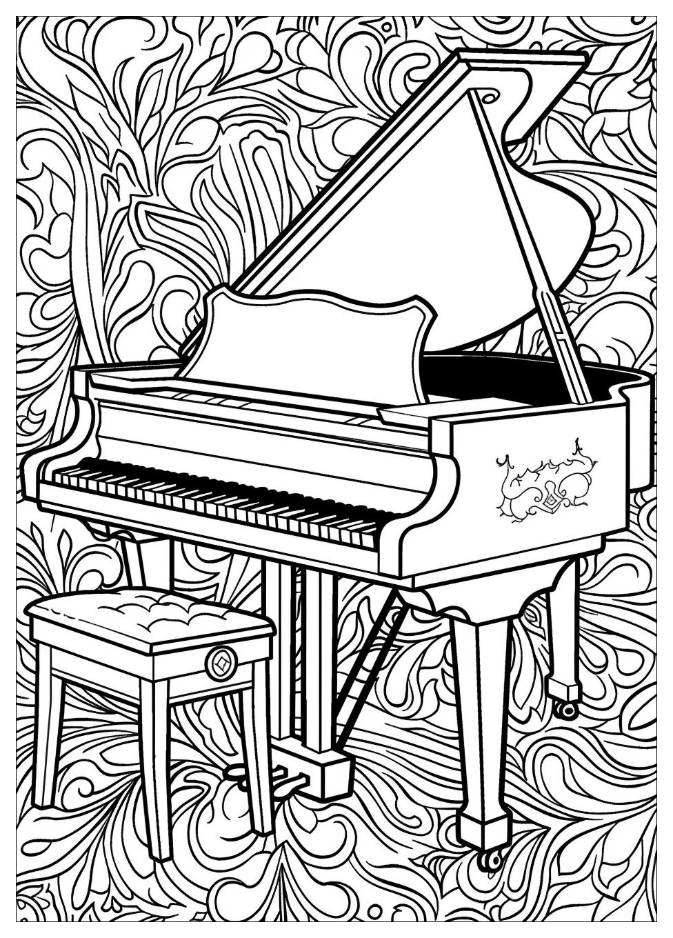 Piano Coloring Pages-3