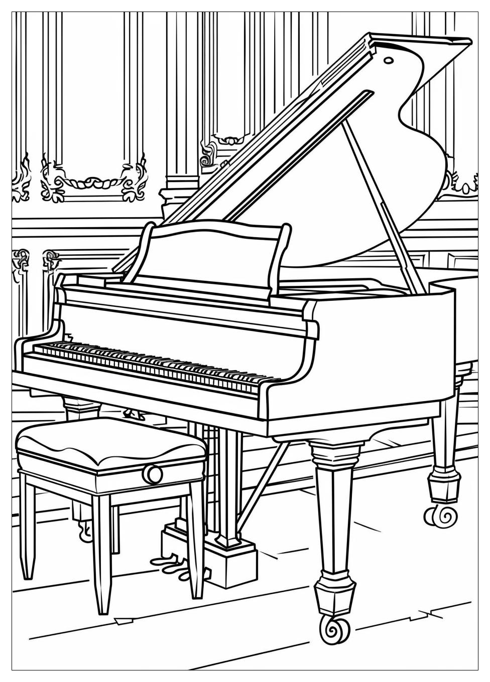 Piano Coloring Pages-5