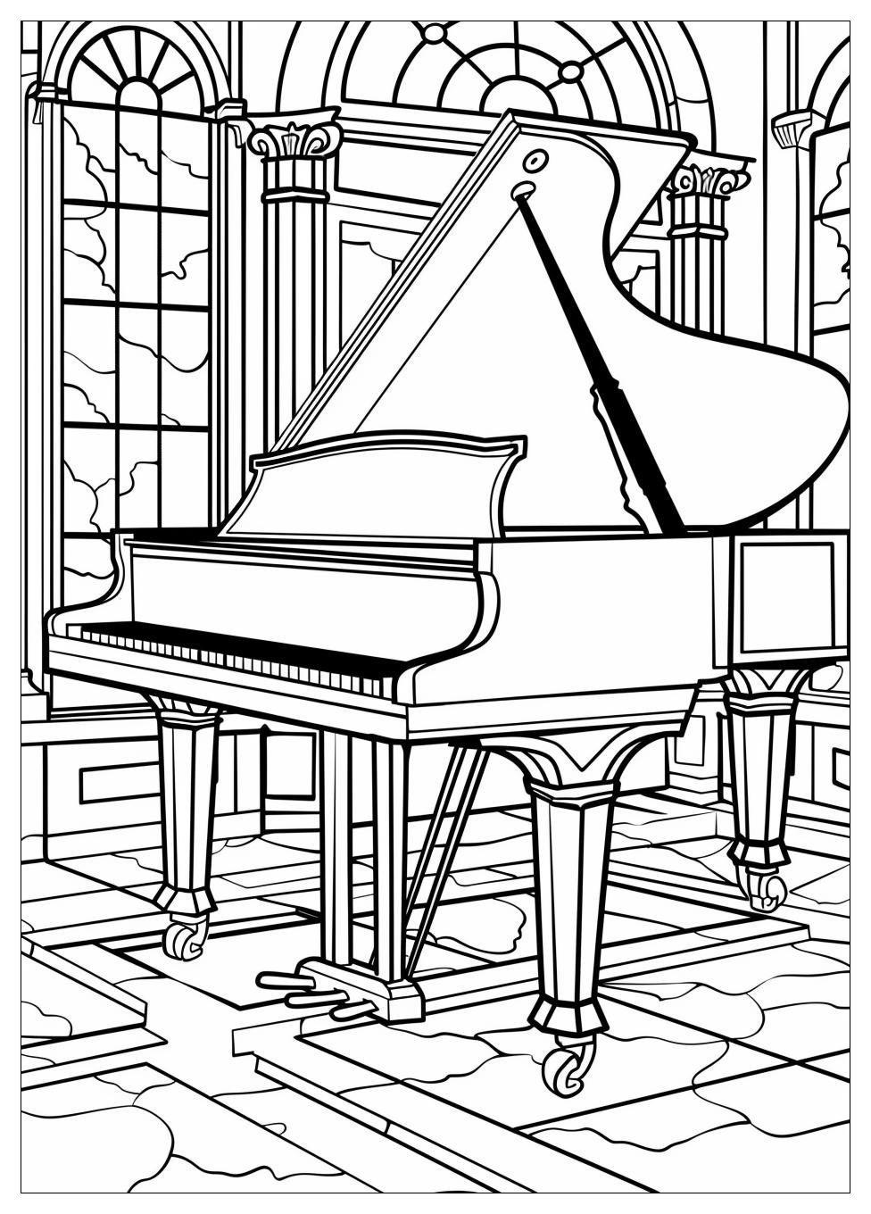 Piano Coloring Pages-6