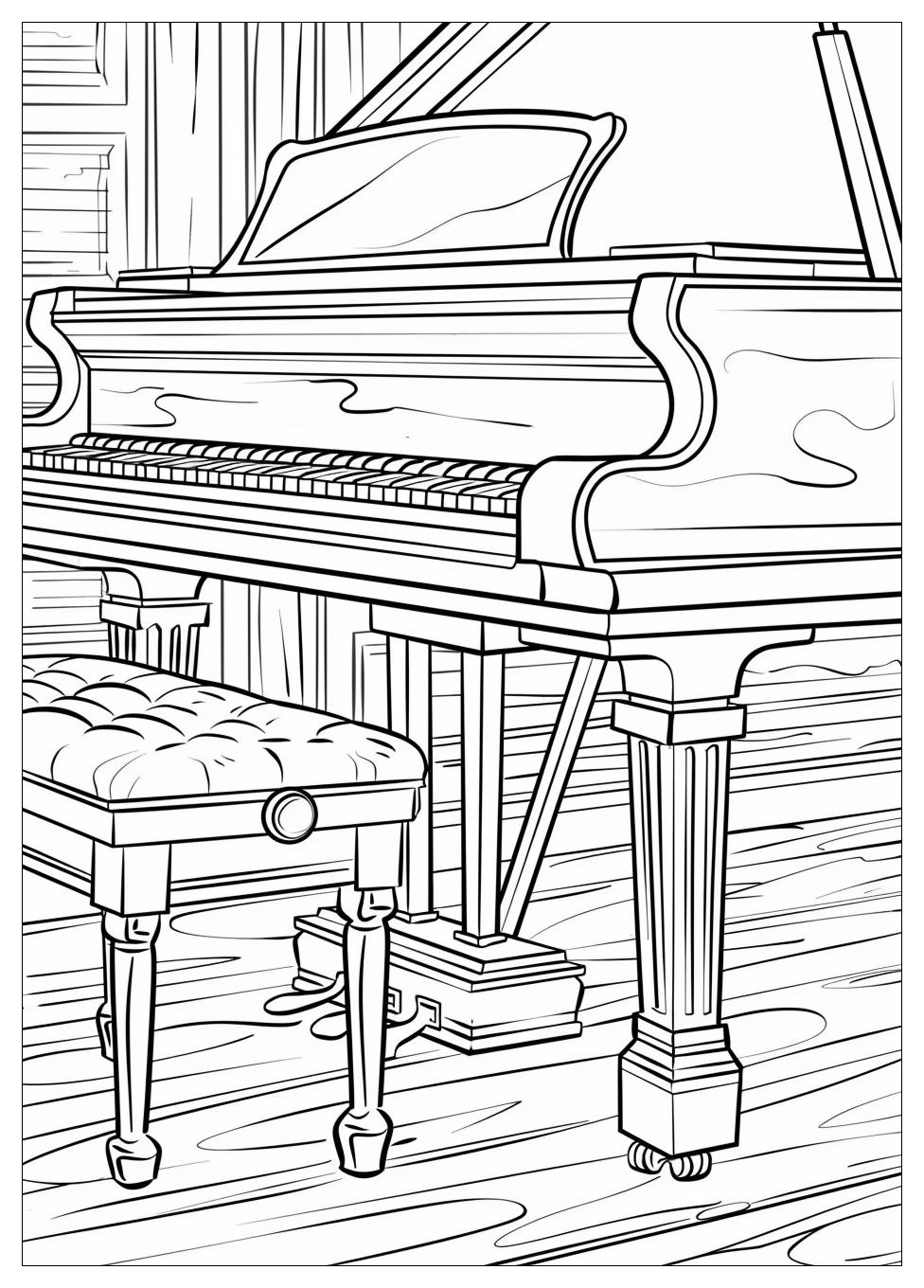 Piano Coloring Pages-7