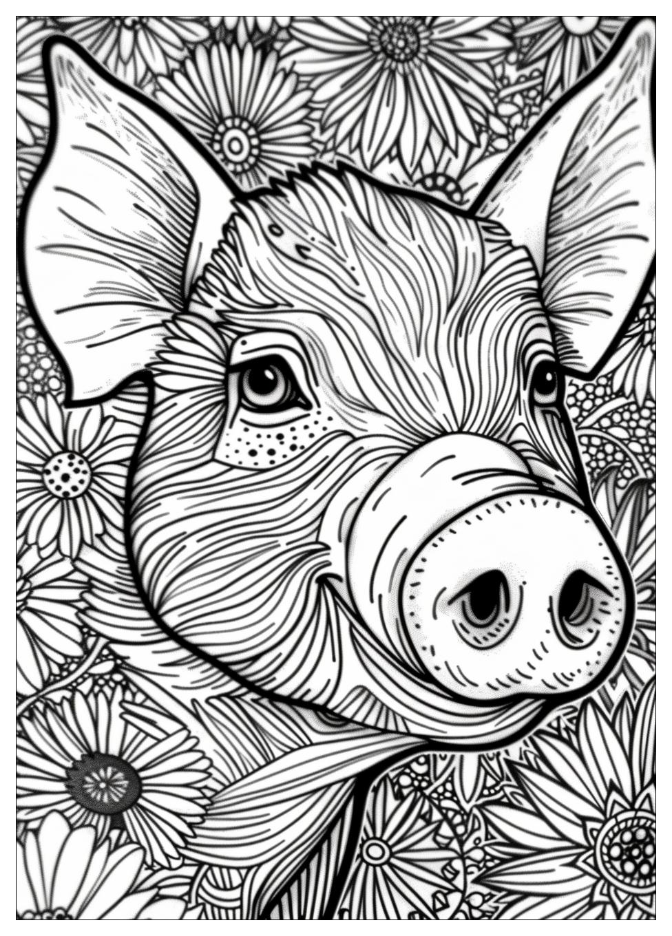 Pig Coloring Pages-16