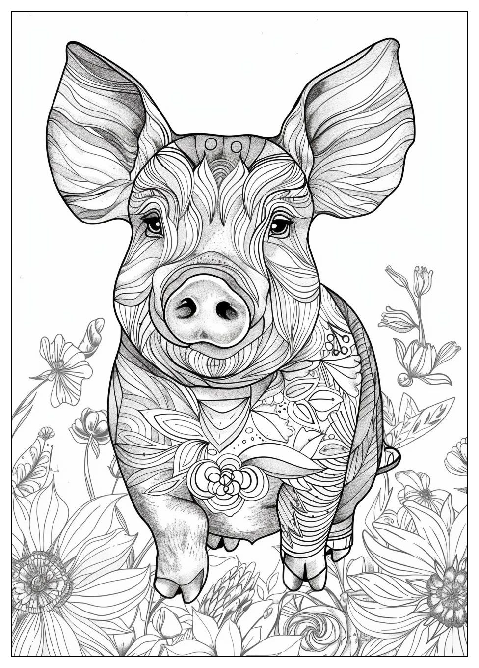 Pig Coloring Pages-19