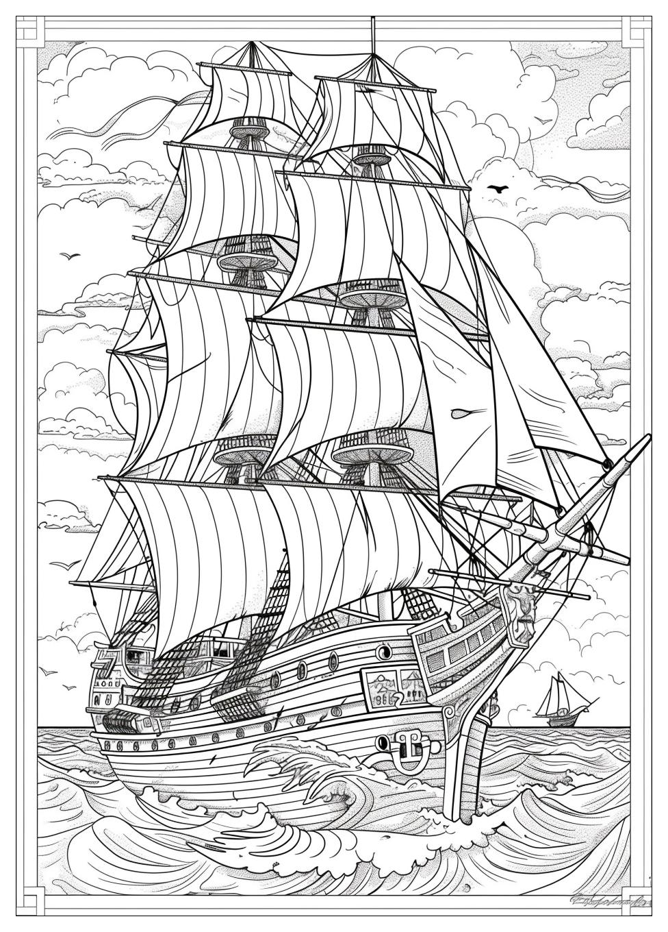 Pirate Coloring Pages-18