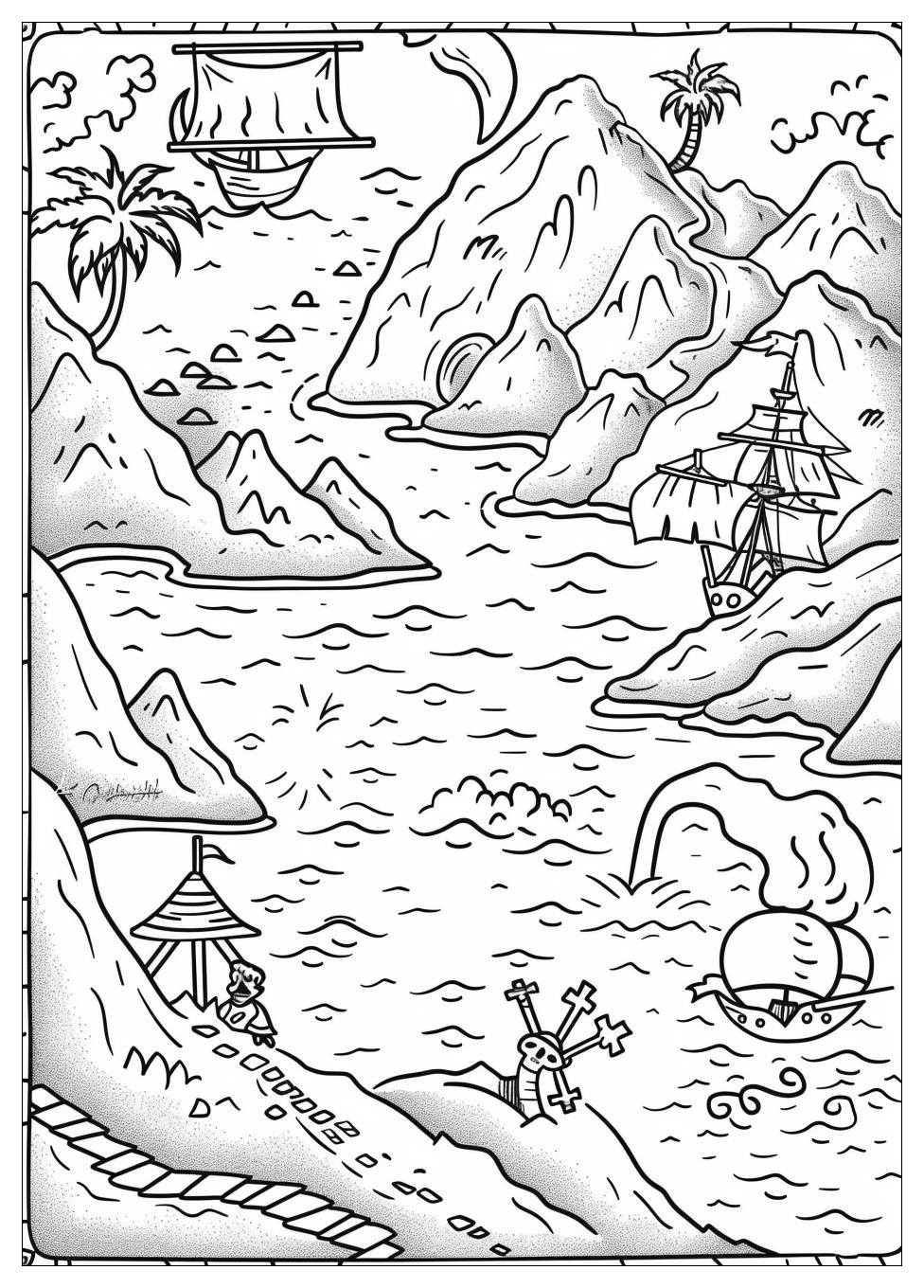 Pirate Map Coloring Pages-11