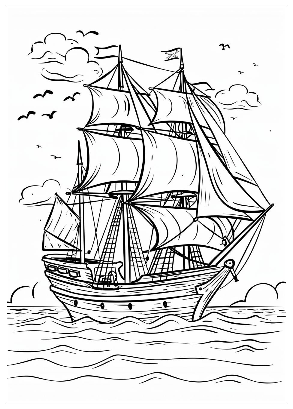 Pirate Ship Coloring Pages-1