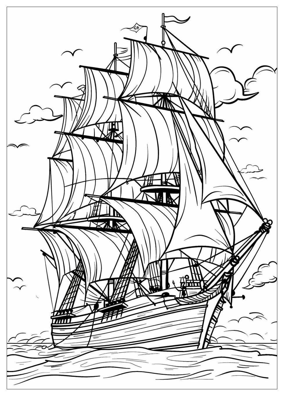 Pirate Ship Coloring Pages-10